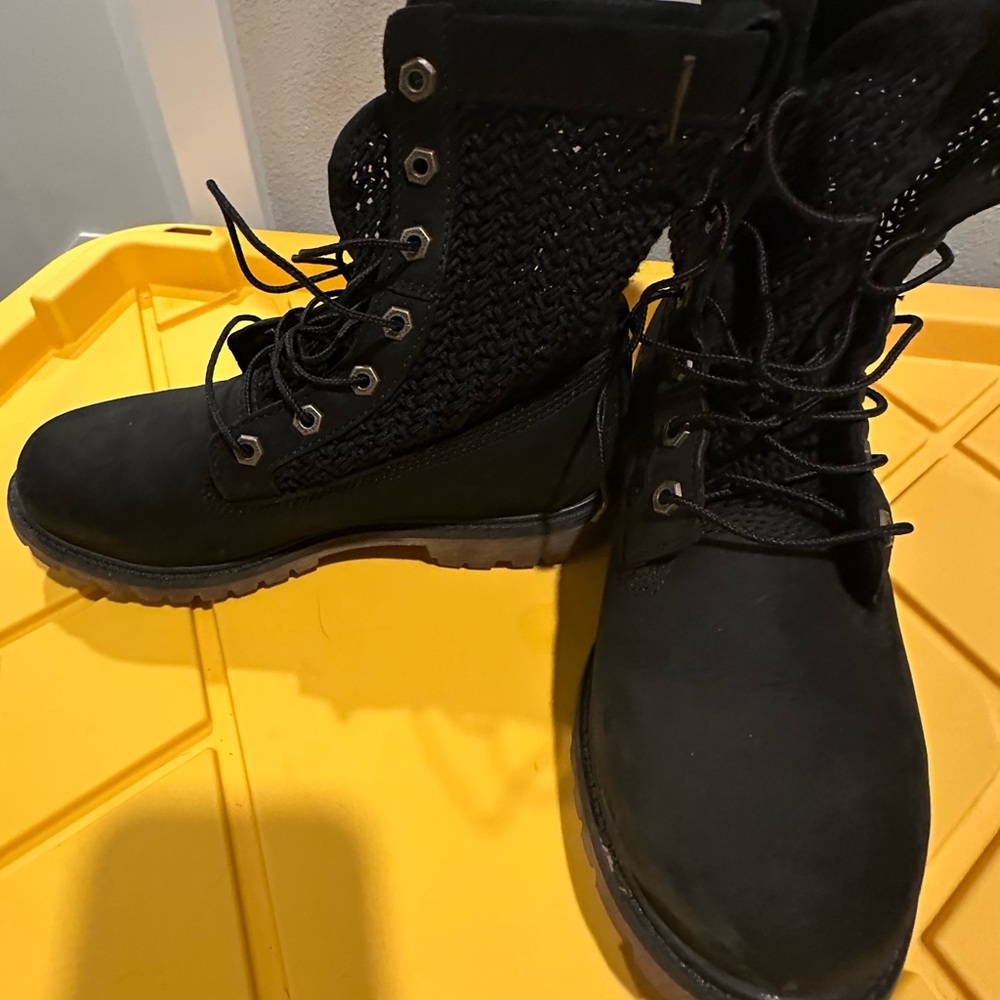 Timberland mesh leather boots